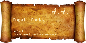 Angeli Anett névjegykártya