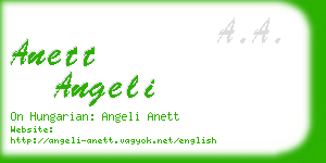 anett angeli business card